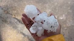 Large hail falling in parts of North Texas