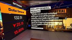 Dollar General plunged after slashing its profit forecast for the second straight quarter. Simone Foxman has more on “Bloomberg The Open.”