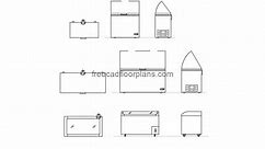 Chest Freezers - Free CAD Drawings
