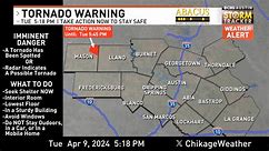 TORNADO WARNING for... - Chikage Windler - Meteorologist