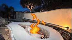 Custom concrete bench and fire pit | Luis del Rio