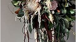 Custom order: Rose Quartz Bridal bouquet // Cascading with a XL rose quartz handle. Clear Quartz Corsages X2 Smokey Quartz Boutonnières X7 Flower agate bridesmaids bouquets X4 #crystalbouquet #witchywedding #darkwedding #gothwedding #flowers #crystals #crystalwedding #burnablebouquet #weddingflowers #driedflowers #bridalbouquet #kirkland #alternativewedding #ronniefloweer #weepingwreath | Ronniefloweer
