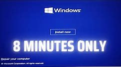 Only 8 Minutes!! Easy way to install Windows 10 with a USB flash Drive.