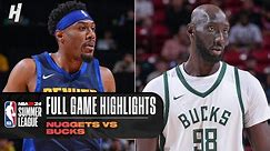 Denver Nuggets vs Milwaukee Bucks - Full Game Highlights | July 7, 2023 NBA Summer League