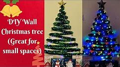 DIY Wall Christmas tree(Great for small spaces)|Wall mounted Christmas tree| Quick Christmas tree
