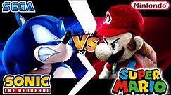 Sonic Vs Mario - Sonic Plush Smackdown