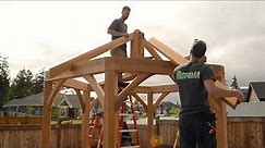 Handcrafted timber frame hexagon gazebo (with PLANS!)