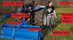 Tilling the pasture with a Sicma rototiller / LS Tractor rotovator.