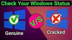 How to Check Windows is Original or Pirated | Windows Genuine VS Pirated