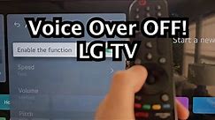 LG Smart TV - How to Turn OFF/ON Voice Guide!