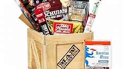 Man Crates World Tour Jerky Crate – Includes 8 Deliciously Rare Jerky Flavors From Five Continents – Including Sriracha Style, Saki-Teri-Yaki and More