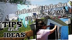 🛑Hang clothes in clothesline / Drying clothes demo