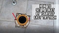 How to set a toilet by yourself super easy tip/trick DIY video #diy #toilet #sraws #set #install