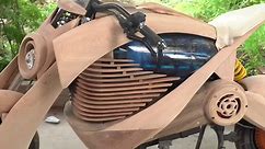 45 Days Build a beautiful super motorcycle from an old electric bike #homemade #diy #bike #motorcycle #ndwoodart #woodworking #foryou #trending #build