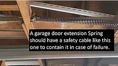 Garage door safety springs