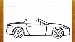 HOW TO DRAW A CAR / CONVERTIBLE SPORT CAR