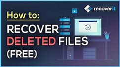 How to RECOVER DELETED FILES - Wondershare Recoverit FREE