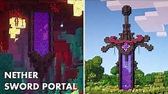Minecraft | How to build a Nether Sword Portal | Tutorial