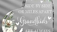 Jetec Grandma Gift Grandma Birthday Gift Acrylic Heart Shape Butterfly Shape Grandma Sign from Granddaughter Grandson Thoughtful Grandmother Gift Ideas (Grandkids)