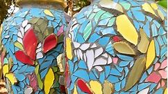 Throwback Thursday ~ mosaic lamp bases ~abstract floral design ~ such a fun commissioned project from 2019 #whimsicalrobyn #mosaicart #throwbackthursday #florallamp #colorfulhomedecor | Whimsical Robyn