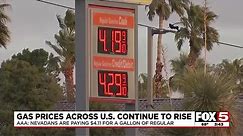 Gas prices across U.S. continue to rise