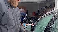 Using Hammer To Open Frozen Car Door