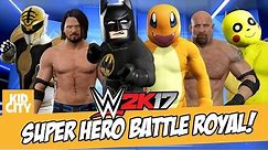 WWE 2K17 Super Heroes Battle Royal with Lego Batman! | K-City