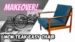 Vintage Teak Easy Chair Restoration! Mid Century furniture makeover