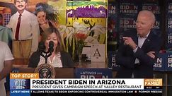 President Joe Biden makes campaign speech at south Phoenix Mexican restaurant