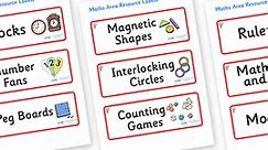 Magnolia Tree Themed Editable Maths Area Resource Labels