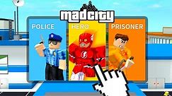 PLAYING JAILBREAK WITH SUPERHEROES! (Roblox Mad City)