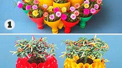 Transform plastic bottles into a lovely flower vases