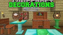 Minecraft: DECORATIONS OVERLOAD! (CABINETS, CHANDELIERS, FOUNTAINS, SIGNS, & MORE) Mod Showcase