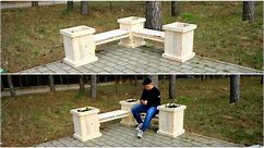 Beautiful Wooden Planter Benches For Your Garden! DIY Tutorial!