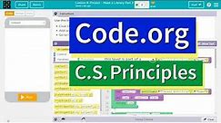 Code.org Lesson 9.1 Project Make a Library | Tutorial with Answers | Unit 7 CS Principles (9.2 2020)