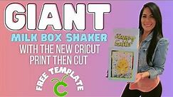 GIANT Milk Box Shaker with Cricut Print Then Cut FREE TEMPLATE