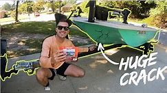 How to Repair A Crack in a Fiberglass Boat (EASY DIY Project)