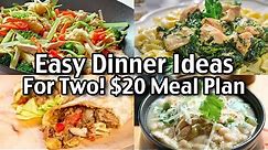 Easy Dinner Ideas For Two! $20 Weekly And Delicious!