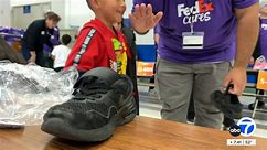 Hayward elementary students get new shoes donated from FedEx, nonprofit