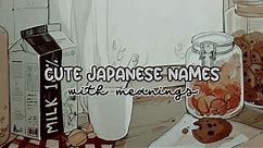 cute japanese names with meanings
