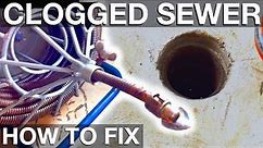 Cleaning out clogged sewer line (DIY instructions in High Quality)