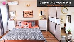 Bedroom Makeover & Decorating Ideas For Small Space (Renter Friendly Too) / Master Bedroom Tour