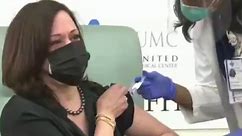 Kamala Harris receives COVID-19 vaccine shot