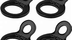 Multi-Purpose Tie Down Strap Rings Stainless Steel Tie-Down Anchors Hooks for Mounting in The Garage, Work Shop, Truck, Trailer, Golf Cart, Fence Black (4-Pack)
