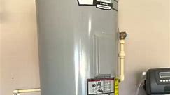 Replacing this 4 year old water heater with a new Rheem water heater. #plumbing #plumber #tradesman #fyp #water #waterheater #plumbinglife #skilledtrades | Sky.jonson