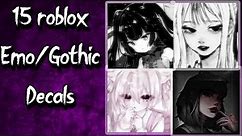 15 Emo/Gothic Roblox Decals! (Links in desc!)
