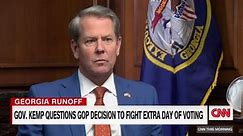 Georgia Gov. Kemp asked if Herschel Walker shares his values. Hear his reply