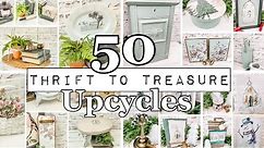 MEGA Thrift to Treasure - 50 Thrift Store Upcycles - 3-Year YouTube Anniversary - Shabby Chic - DIY