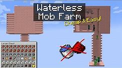 Efficient Waterless Mob Farm Tutorial | Ideal for Skyblock/Oneblock/Superflat Worlds