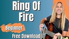 RING OF FIRE - Easy Guitar Lesson With FREE Download